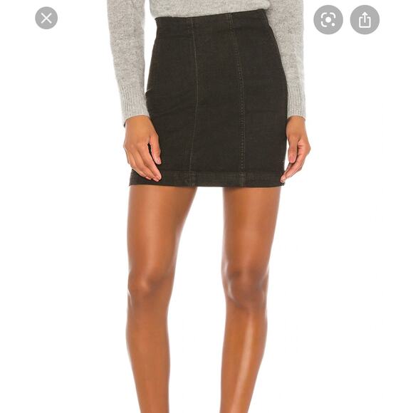 Free people black Modern Femme Denim Skirt size 10 - Picture 1 of 4